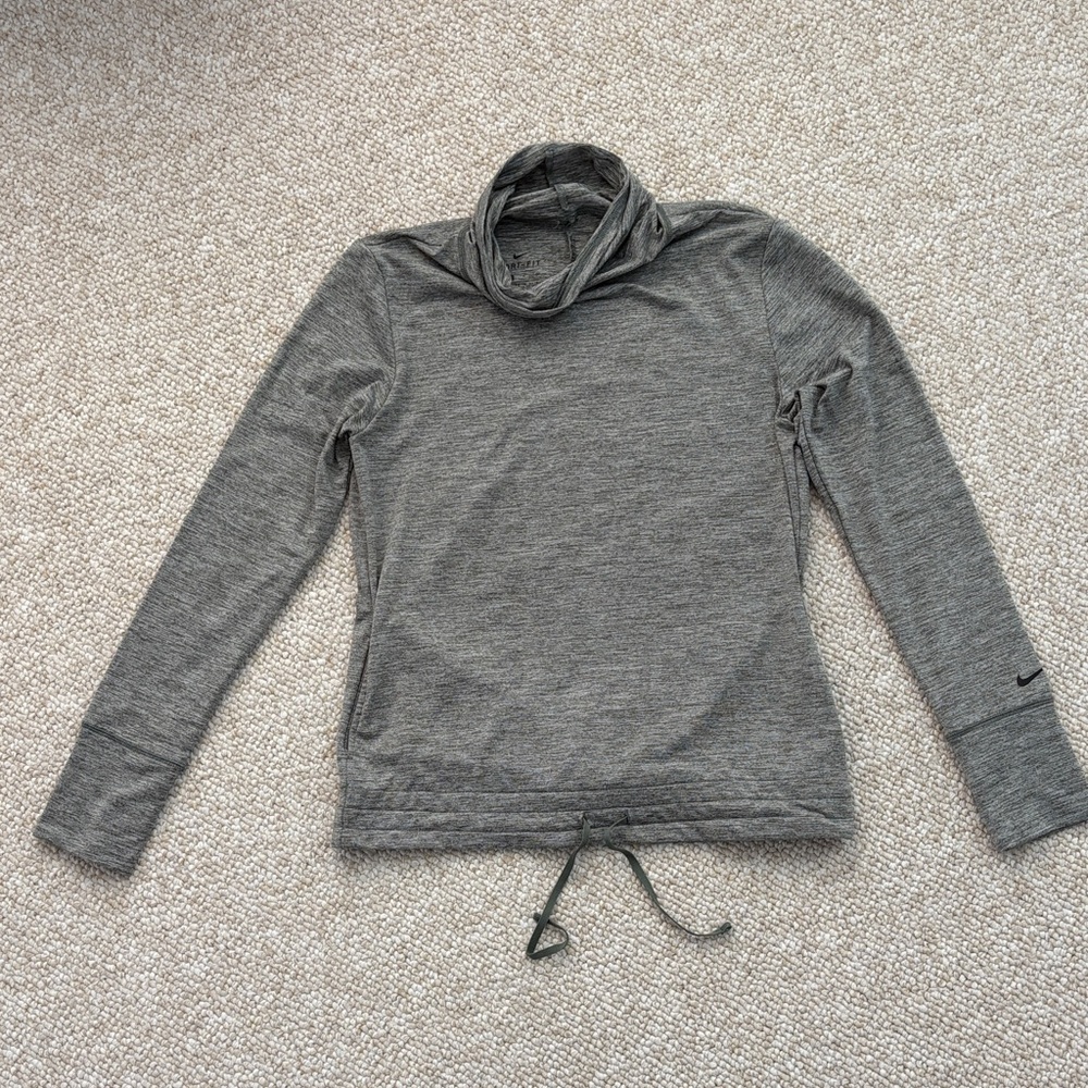 Nike Heather Green Cowl Neck Top